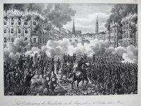 Revolution 1848 - Barrikaden in der Jägerzeile Revolution 1848 - Barrikaden in der Jägerzeile