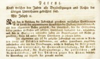 Galizisches Toleranzpatent, 7. 5. 1789 Galizisches Toleranzpatent, 7. 5. 1789