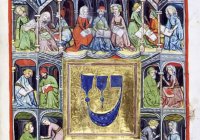 Studierende und diskutierende Frauen, Darmstädter Haggada, Oberrhein um 1430 Studierende und diskutierende Frauen, Darmstädter Haggada, Oberrhein um 1430