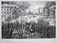 Revolution 1848 - Barrikaden in der Jägerzeile