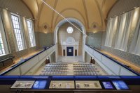 Der Innenraum der Ehemaligen Synagoge St. Pölten, April 2024 © NÖ Museum Betriebs GmbH, Daniel Hinterramskogler